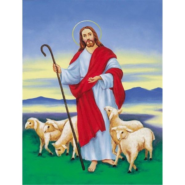 Patioplus Jesus the Good Shepherd Flag Canvas House Size PA2556889